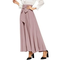 Eczipvz Fringe suknja Žene Solid draped prorez Visoka elastična stručna ležerna suknja Fraik struk asimetrične