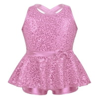 Dječji sekfin Leotard haljina za haljine JAZZ DANAS kostim za djevojke ružičaste 6