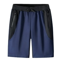 Muškarci Sports Colorblock kratke hlače Ležerne prilike na sredini struka šarke sa džepovima sa patentnim