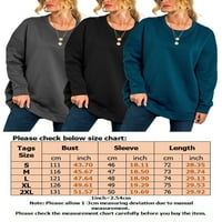 Niveer dame casual dugih rukava tunika dugih rukava Jesen košulje Loop Fit Comfy Bluuses Crew Crck Lounge
