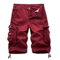 Muške hlače Muške modne čvrste boje Multi-džepne hlače Pamučne teretne kratke hlače