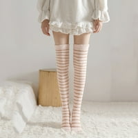 Zlekejiko Termalne čarape za ženske koralne čarape Stripe čarape Šarene lagane čarape Ležerne čarape