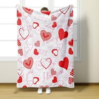 aiyuq.u Ispisano koverte za Valentinovo Flannel pokrivač klima uređaj pokrivač pokrivač od dneke