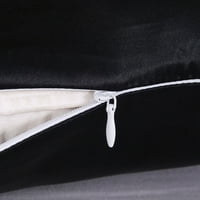Yipa crna satenska jastučnica za kosu i kožu mekani svileni jastuk na poklopcu kraljevske standardne