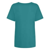 Vintage Graphic Tee majice za ženske padajuće košulje kratkih rukava Crewneck vrhovi prevelike majice