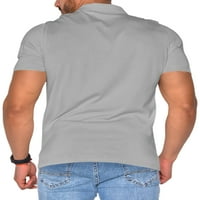 Glonme Muškarci Ljetni vrhovi rever za vrat majica Dugme T majice Plaža Jogger Majica Prozračivo kratki