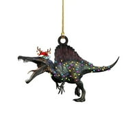 LisingTool božićni ukrasi DIY Slatki crtani dinosaur za božićne ukrase drvca za obrtni privjesak za