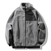 Zimske jakne za muškarce sa patentnim zatvaračem Sherpa Fleece modni postolje COLLAR FULL-ZIP SHAGGY