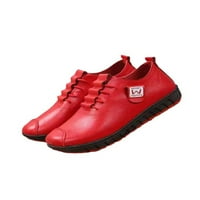 Dame Loafers Neklizaji stanovi klizne na casual cipele Lagane tenisice Ženske udobnosti PU kože crvene