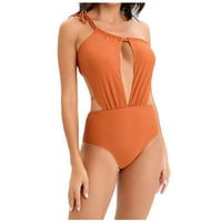 Ecqkame Ženska kupaći kupaći kostim izrezani monokini print bikini kupaći kostim napunjeni grudnjakom