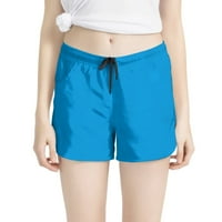 Kratke hlače za žene udobne ljetne rastezanje visokog struka pamučne kratke hlače plavi xxl