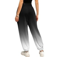 Joga hlače sa džepovima Ženski print donji znoj visoki struk Sportska teretana Fit Jogger Lounge pantalone