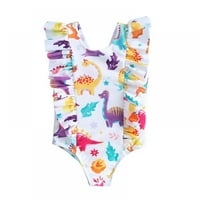 Djevojčica za kupaći kostim Djevojka Toddler Jednodijelna kupaći kostimi Plaža Bikini Ruffles Odjeća za kupanje odijelo 2- godine