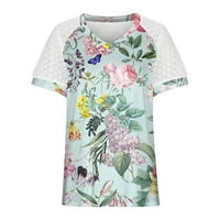 Ljetne vruće košulje za žene Ljeto čipke Dizajn čipke Dizajn kratkih rukava s kratkim majicama Dressy