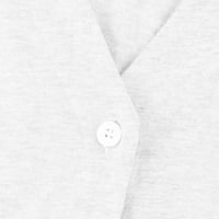 Feterrnal ženska bluza za bluzu za rušenje rukav ležerne prilike za odmor bazični gumb na vrhu Dressy