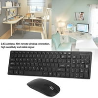- 2.4G bežična tastatura i miš kombinirano računalo sa utikačem i reprodukcijom za laptop crna