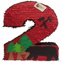 20 visok broj dva pinata Lumberjack tema za zabavu za zabavu Drugi rođendan Woodland Tema