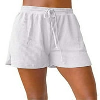 Fonwoon Women Comfy Comfy Crckstring Ležerne prilike elastične struke Čisto boje kratke hlače Ljetna