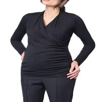 Ženska trudnica njeguje dojenje dojenja s V-izrezom za bluze za bluzu