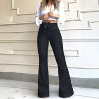 Radne pantalone za žene predsjednika hig struka traper hlače džep elastičnost Daliy casual traperice