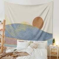 Ins Style Mjesec Sun Tapiserija Jednostavna planinska zidna ukras za kućni spavaća soba Dnevna soba