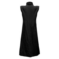 Padort haljine za ženska majica haljine dresed sunčeve haljine crne, 4xl