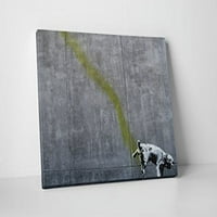 Banksy Pissing Dog Galerija zamotana platna Zidna umjetnost, 45 30
