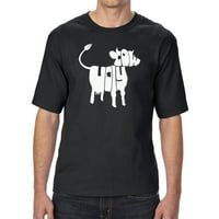 Muška visoka i dugačka majica za umjetnost u dugim riječima - Sveta krava