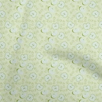 Onuone pamučne svilene vapnene zelene tkanine opterećene zalihe ispisa šivaće tkanine sa dvorištem širom