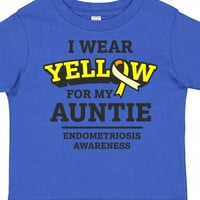 Inktastic Nosim žutu za moju tetku poklon malih dječaka ili majicu Toddler Girl