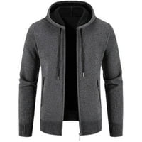 SNGXGN muški putnički džemperi otvori prednji lagani džemperi za muškarce, tamno siva, veličine 3xl