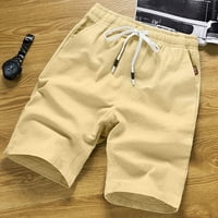 Muški teretni kratke hlače Ljetni muškarci modne sportske hlače ravno noga labave kratke hlače žute