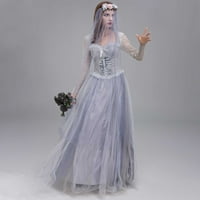 Floleo Woman Cosplay Odražajna haljina za mladenku Plus veličina duge haljine modne čvrste kostime a-line