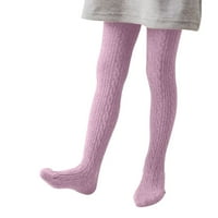 B91XZ Toddler Hlače Dječje djece Dječje djevojke Hlačice Toddler kabel pletene tople gamaše bešavne rastezanje čarapa Pantyhose ružičasta, veličina 5- godina