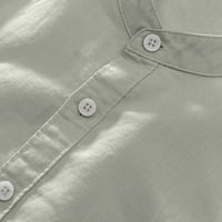 Sive muške grafičke majice Muška baggy pamučna posteljina od punog kratkih rukava retro T majica za bluzu