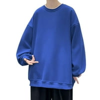 Njshnmn Muška reda Zlouče Slim Fit Soft Wearweight ugrađeni pulover Duks, tamno plava, XXL