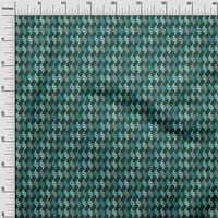 Onuone pamučna kambrska tirkizna zelena tkanina Geometrijska haljina materijala materijala od tkanine