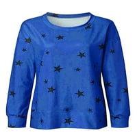 Sanviglor dame majica dugih rukava Tee Crew Crt majica Losoki vrhovi zimski pulover Royal Blue XL