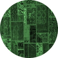 Ahgly Company u zatvorenom okruglom orijentalnom smaragdnom zelenom modernim prostirkama, 3 'runda