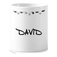 Posebni rukopis na engleskom imenu David četkica za zube Cartoon Lijep držač olovke