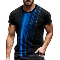 Njoeus kratki rukav Muški majice kratkih rukava muškarci casual okrugli vrat 3D digitalni ispis Pulover