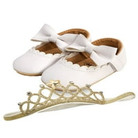 Cipele Mialeoley Baby Girl, Bowknot PU kožne meke jedine novorođenčad cipele s bez glave za zabavu fotografiju