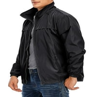 Muški vjetrovska jakna kaput s kapuljačom, kapuljačom vodootporna vjetroelektrana, kapuljača za kišni
