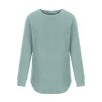 Huaai bluza za žene s dugim rukavima Crewneck casual pulover gornji labavi kapuljač dukserica C XXL
