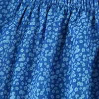 Haljine za žene Ženska Schoop vrat kratkih rukava kratka modna seksi mini chemise plavi s