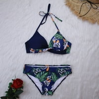 PXIAKGY Tankini kupaći odijela za žene ženski podstavljeni push-up grudnjak bikini set kupaći kostim