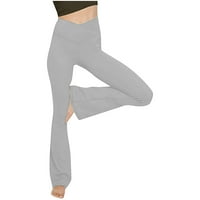 Ženske bootcut joga hlače - bljeskalice za žene visokog struka Crossover Workout Lounge Bell donje jazz