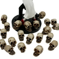 Mini smole lobanje glave Male lobanje za fuliranje za Halloween Vase, kostur Noć vještica za figurice