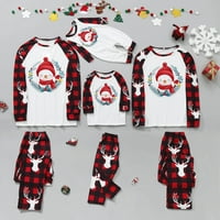 Božićne pidžame za porodicu - podudaranje porodičnih božićnih PJS setovi Xmas Holiday Reindeer Plaid