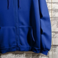 qolati zip up dukseve za žene slatka jesenska jakna od pune boje na površini na otvorenom ležernim crtežom